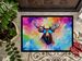 Hippie Animal Moose Doormat Front Door Mat Indoor Outdoor Rugs For Entryway, Non Slip Washable Low Pile, 24H X 36W_maomaolike.com