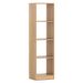 5 Tiers 4-Cube Narrow Bookshelf With 4 Anti-Tipping Kits Anti-crack Edge Sealing With Screw Hole Stickers_maomaolike.com