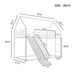 Twin Over Twin House Bed With Ladder And Slider, House Bed, Bunk Bed_maomaolike.com