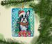 Boston Terrier Christmas Porcelain Ornament Christmas Tree Hanging Decorations For Home Christmas Holiday, Rectangle, Gift, Multicolor_maomaolike.com
