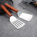 Stainless Steel Household Frying Handheld Flat Griddle Teppanyaki Pancake Cooking Spatula_maomaolike.com