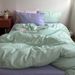 Wholesale INS Korean Simple Mixed Color Striped Pure Cotton Four-Piece Nordic Style Homestay Apartment All-Cotton 4-Piece Set_maomaolike.com