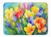 Freesias In Watercolor Memory Foam Kitchen Mat Machine Washable Anti-Fatigue Mat Cushion Comfort Bath Mat Or Kitchen Rug_maomaolike.com