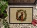 Welsh Terrier Christmas Flowers Doormat Front Door Mat Indoor Outdoor Rugs For Entryway, Non Slip Washable Low Pile, 24H X 36W_maomaolike.com