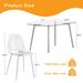 Table And Chair Set.51 * 31.5 Inch Silver Leg Glass Dining Table With 6 Transparent Dining Chairs: A Stylish Combination That Showcases Elegant Style._maomaolike.com