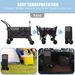 Multi-Functional Push-Pull Folding Wagon Cart With Rotating Handle & 360° All-Terrain Wheels – Heavy-Duty, Adjustable Design, Large Capacity For Transport, Groceries, And Outdoor Use, Black- Gray_maomaolike.com