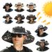 Hot Sale Wide Brim with Solar/USB Charging Fan Fisherman Cowboy Sunshade Hat for Outdoor Riding Hiking Fishing_maomaolike.com