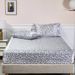 Satin Printed Silk Bed Sheet And Pillowcase Three Piece Set Gold Leopard Silver Leopard Pink Leopard Bed Cover And Pillowcase_maomaolike.com