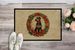Airedale Terrier Christmas Flowers Doormat Front Door Mat Indoor Outdoor Rugs For Entryway, Non Slip Washable Low Pile, 24H X 36W_maomaolike.com