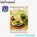 Japanese Matcha Tea Painting Poster, Warm-toned Vintage-style Poster, Cozy Oriental Tea-time Scene With Matcha Drink & Cookies, Ideal For Kitchen_maomaolike.com