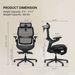 Ergonomic Office High Back Desk Chair With Integrated Ergonomic Backrest With 3D Headrest 6D Flip-up Armrest 136°Tilting Retractable Footrest Mesh Computer Chair_maomaolike.com