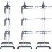 Clothes Drying Racks Bed Linen14 Hooks 24 Drying Poles 4 Castors Movable Foldable Stainless Steel Oversized 4-Tier Clothes Drying Racks_maomaolike.com