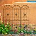 4 Pack Metal Garden Trellis 86.7" X 19.7" Rustproof Trellis For Climbing Plants Outdoor Flower Support Black_maomaolike.com