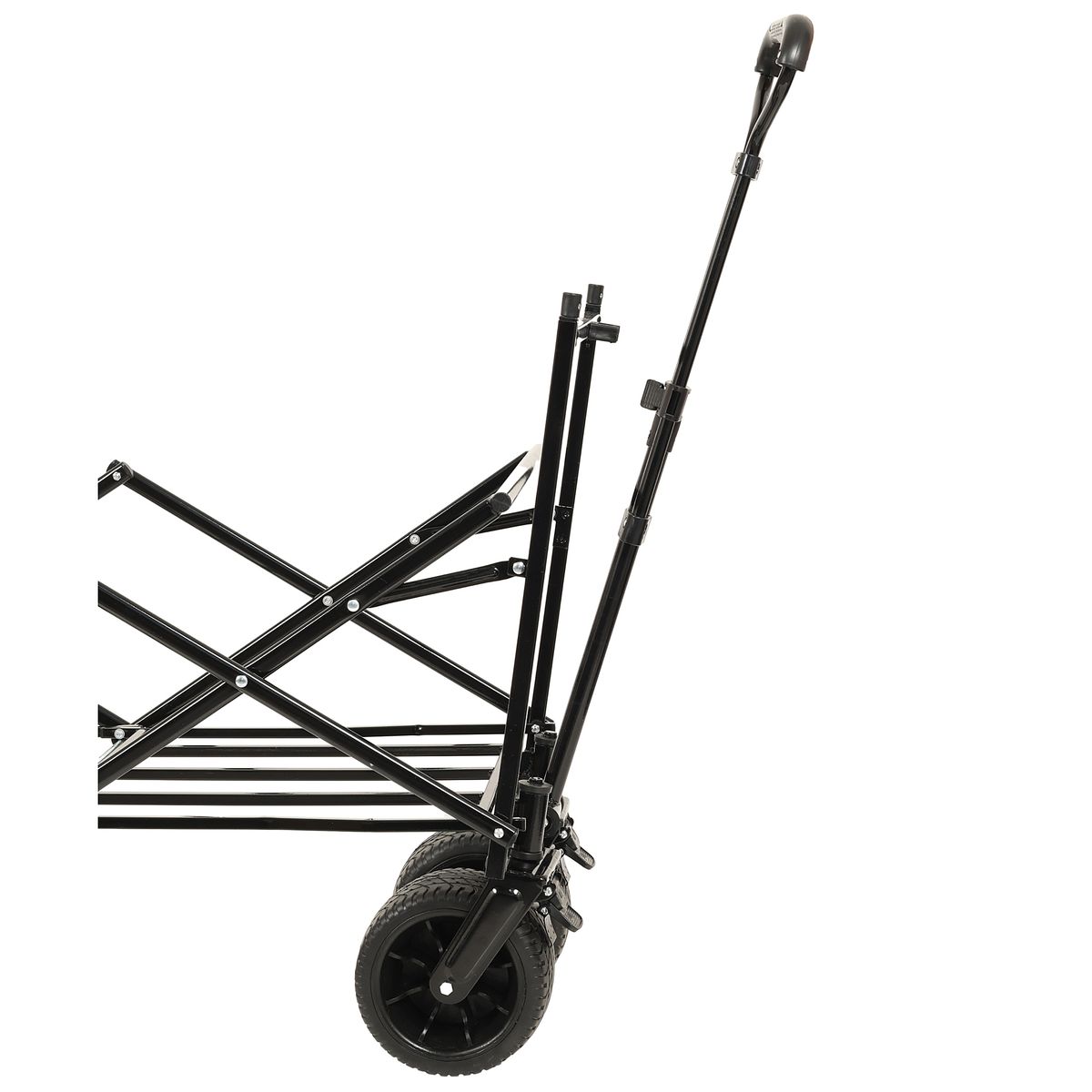480Lbs Collapsible Wagon With Canopy,Wagon Stroller With 7" All-Terrain Wheels, Lightweight Foldable Wagon, Large Capacity For Camping, Shopping, Sports, And Garden Use,black With Mosquito Net_maomaolike.com
