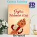 Indian Henna & Floral Gajra Painting Poster, Vibrant Traditional Indian Art Poster, Cultural Decorative Piece Suitable For Home, Wedding Venues_maomaolike.com
