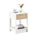 15.75" Rattan End Table With Drawer, Modern Nightstand, Side Table For Living Room, Bedroom_maomaolike.com
