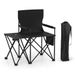 Oversized Camping Chair With Side Table And 2 Storage Pockets PU Coated Oxford Cloth For Camping, RV Trip Or Family Travel_maomaolike.com