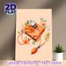 Floral Sphygmomanometer Painting Poster, Soft Watercolor Style Medical Poster, Delicate Floral-decorated Sphygmomanometer Artwork, Suitable For_maomaolike.com