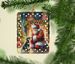 Schnauzer And Santa Claus Porcelain Ornament Christmas Tree Hanging Decorations For Home Christmas Holiday, Rectangle, Gift, Multicolor_maomaolike.com