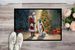 Borzoi And Santa Claus Doormat Front Door Mat Indoor Outdoor Rugs For Entryway, Non Slip Washable Low Pile, 24H X 36W_maomaolike.com