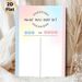 Gender Reveal Painting Poster, Gentle Pastel Gradient Pink-blue With Gingham Trim Poster, Ideal For Baby Gender Guessing Activity, Suitable For Gender_maomaolike.com