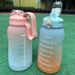 Plastic cup water cup student high appearance portable outdoor sports large water cup large capacity ton barrel fitness kettle_maomaolike.com