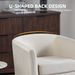 Velvet Accent Chair With Ottoman, Modern Barrel Chair Armchair For Living Room, Bedroom, White_maomaolike.com