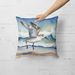 Sanderling Racing The Tide Throw Pillow Machine Washable, Indoor Outdoor Decorative Pillow For Couch, Bed Or Patio, 18Hx18W_maomaolike.com