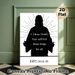 Christian Themed Scripture Painting Poster, Minimalist Black & White Jesus Silhouette With Inspirational Verse Poster, Thought-provoking Religious_maomaolike.com