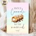 Cannoli Wedding Themed Painting Poster, Pastel Watercolor Style Cannoli & Wedding Quote Poster, Warm Festive Decor Idea For Wedding Reception, Dining_maomaolike.com