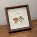 New Chinese Style Mini Small Photo Empty Square Picture Frame Display Stand 3D Wooden Handwritten Calligraphy Desktop_maomaolike.com