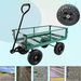 (Green Solid Wheels Wagon Cart) Solid Wheels Tools Cart Wagon Cart Garden Cart Trucks Make It Easier To Transport Firewood_maomaolike.com