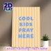 Prayer-focused Painting Poster, Pastel Yellow-White Striped Playful Lettering Poster, Warm Uplifting Design, Ideal For Prayer Rooms And Cozy Living_maomaolike.com