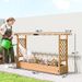 Wooden Planter Box With Trellis, Hanging Roof And Drainage Holes For Climbing Plants, Vegetables, Herbs And Flowers_maomaolike.com