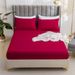 Brushed Flannel Bedding Set - Solid Color & Fitted Sheet Combo (3/4-Piece, Soft, Warm, Hypoallergenic For All Seasons)_maomaolike.com