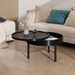 Modern Round Wood Rotating Tray Coffee Table With Storage & Metal Legs_maomaolike.com