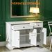 Sideboard Buffet Cabinet, Modern Accent Cabinet With 2 Drawers And Adjustable Shelves_maomaolike.com