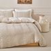 Flower Vertical Stripes Quilt Cover Duvet Cover Full Size Bedding Set For UK/USA/Europe Bedding_maomaolike.com