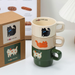 3pc Original High-value Puppy Stacking Cute Cartoon Ceramic Ins Style Coffee Cup Couple Mug Cup Breakfast_maomaolike.com