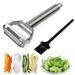 Stainless Steel Double-headed Grater, Multi-functional 2-in-1 Peeler, Kitchenware, Fruit Peeler, Potato Peeler._maomaolike.com