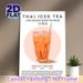 Thai Iced Tea Painting Poster, Vibrant Hand-painted Style Poster, Illustrated Creamy Orange Beverage In Glass, Brings Exotic Culinary Vibe Ideal For_maomaolike.com