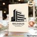 Bauhaus Building Painting Poster, Minimalist Black & White Linear Architectural Poster, Sleek Iconic Design Ideal For Home Office, Living Room Decor_maomaolike.com