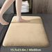 Water Absorbent Dirt Resistant Anti-Slip Mat Solid Color Coral Fleece Foot Mat Bathroom Floor Mat Bathroom Door Mat Home Decor Deko Arredamento_maomaolike.com