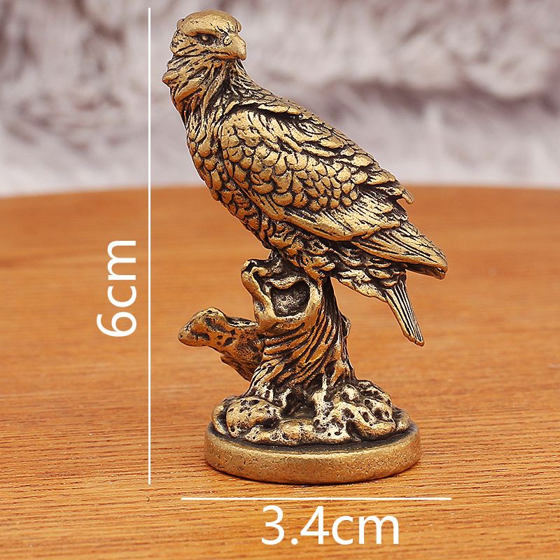 Brass Creative Home Desktop Decoration Vintage Eagle Gift Street Stall Small Copper Ornament Metal Craft_maomaolike.com