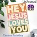 Religious Typography Painting Poster, Vintage Color-blocked Bold Text Poster, Inspirational Faith-based Message Suitable For Home, Living Room Or_maomaolike.com