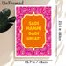 Paisley Typography Painting Poster, Vibrant Pink Paisley Pattern With Bold Orange Framed Cheerful Text Poster, Uplifting Warm Decor Ideal For Home_maomaolike.com