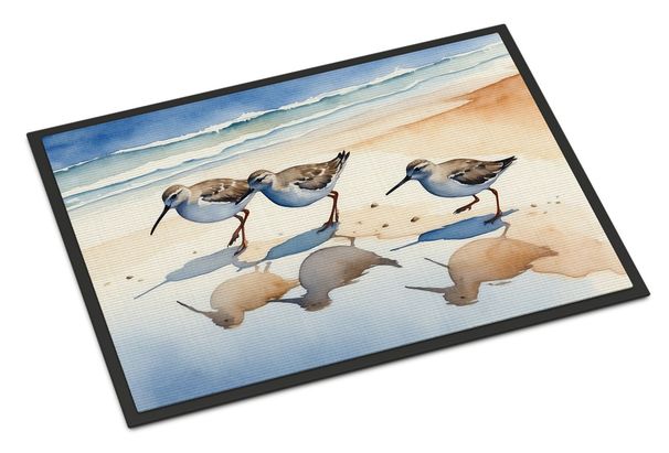 Sandpipers Doormat Front Door Mat Indoor Outdoor Rugs For Entryway, Non Slip Washable Low Pile, 24H X 36W_maomaolike.com