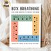 Box Breathing Painting Poster, Soft-colored Instructional Chart Poster, Guides Structured Breathwork To Calm Mind And Boost Focus, Suitable For Home_maomaolike.com