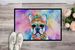 French Bulldog Hippie Dawg Doormat Front Door Mat Indoor Outdoor Rugs For Entryway, Non Slip Washable Low Pile, 24H X 36W_maomaolike.com