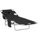 Outsunny Folding Beach Lounge Chair With Face Hole And Arm Slots, 5-level Adjustable Sun Lounger Tanning Chair With Pillow For Patio, Garden, Beach, Pool, Black_maomaolike.com